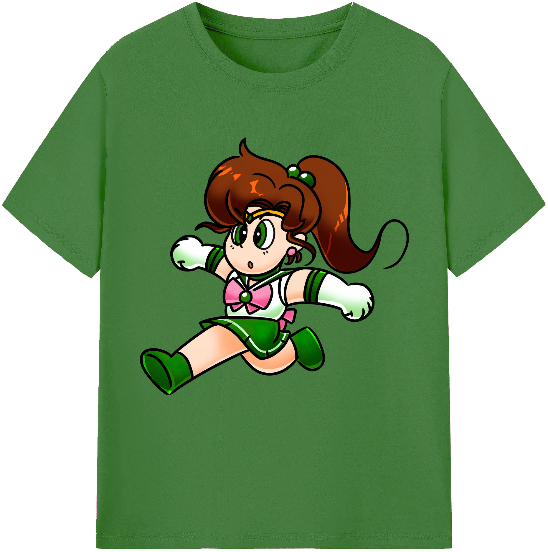 （画像用） 美少女戦士セーラームーン 木野 まこと きの まこと Sailor Moon Kino Makoto （セーラージュピター；Sailor Jupiter） レディースカジュアルプリントTシャツ（綿100％）